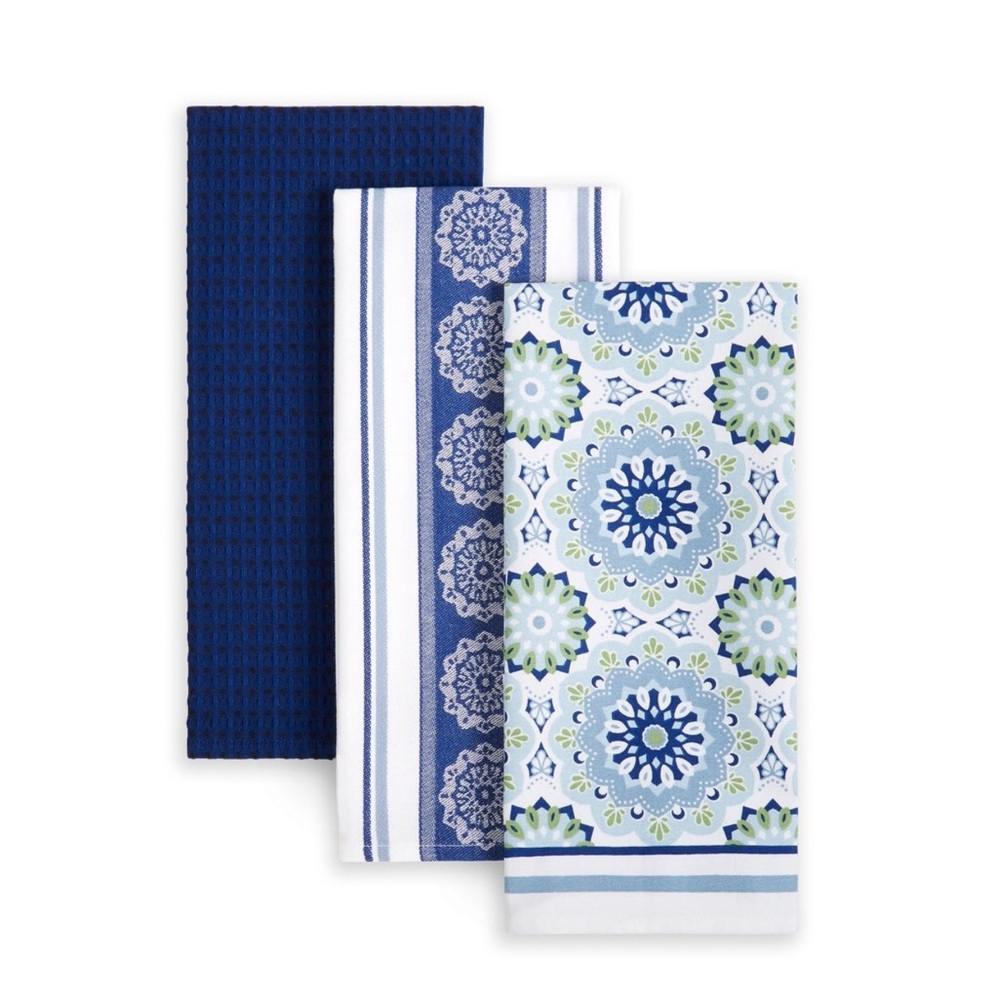 Martha Stewart Printed Medallion Kitchen Towel 3pc